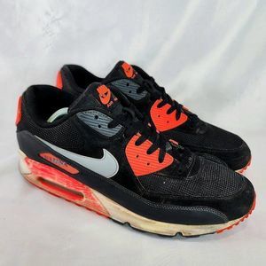 Nike Air Max 90 Essential Infrared Shoes 537384-006 Infrared Black Mens Size‎ 13